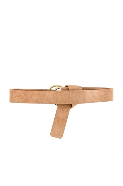 B-low The Belt Tumble Suede Belt In Sand & Gold