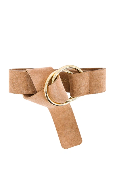 Shop B-low The Belt Tumble Suede Belt In Sand & Gold