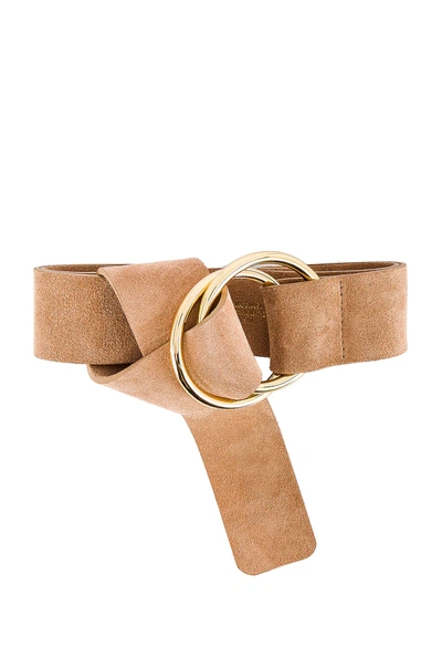 B-low The Belt Tumble Suede Belt In Sand & Gold