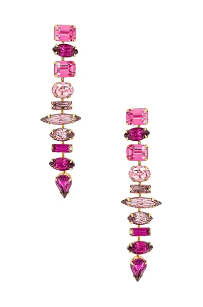 Shop Elizabeth Cole Starla Earrings In Pink