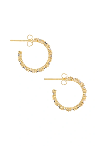 Shop Natalie B Jewelry Britta Hoop Earring In Gold