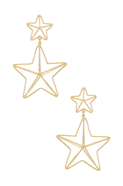 Shop Mercedes Salazar Magical Star Earrings In Gold