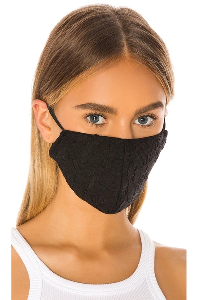 Shop Karina Grimaldi Maggie Lace Face Mask In Black