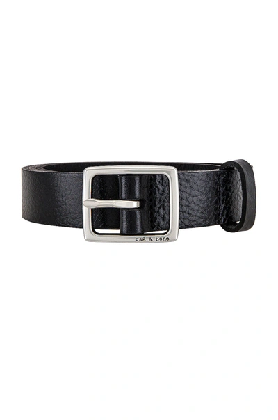 Rag & Bone Boyfriend Belt Leather, Black In Black