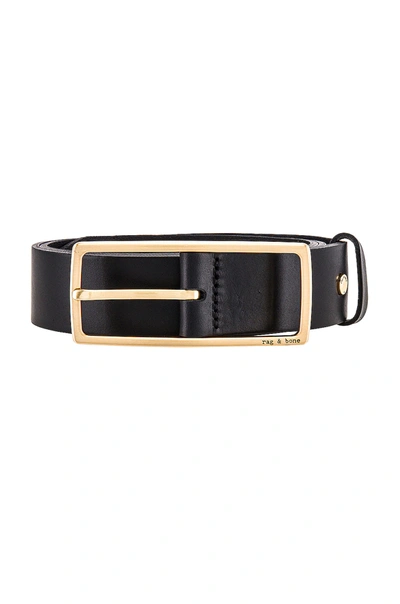 Rag & Bone Rebound Leather Belt In Black