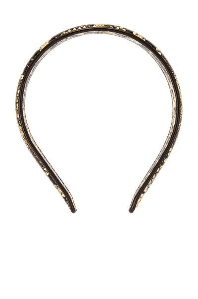 Shop Loeffler Randall Bobbie Headband In Sahara Embossed Snake