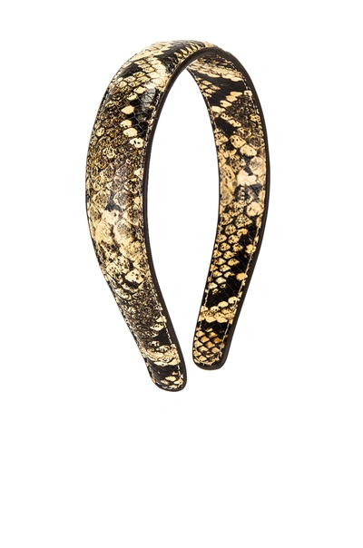 Shop Loeffler Randall Bobbie Headband In Sahara Embossed Snake