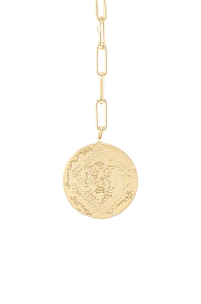 Shop Gorjana Ana Coin Lariat Necklace In Gold