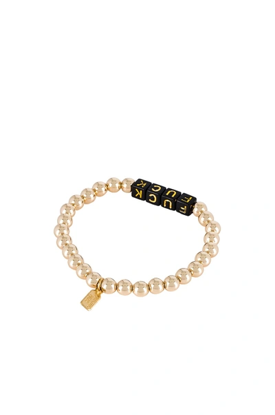 Shop Electric Picks Jewelry X Revolve Tag Bracelet In Gold