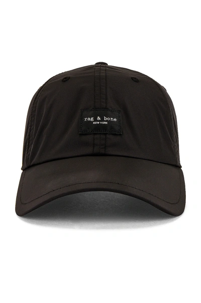 Rag & Bone Addison Graphic Print Baseball Cap In Black