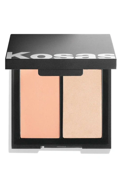 Shop Kosas Color & Light Cream Blush & Highlighter Palette In Velvet Melon