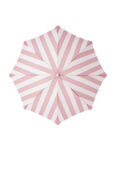 Shop Business & Pleasure Co. Holiday Beach Umbrella In Crew Pink Stripe