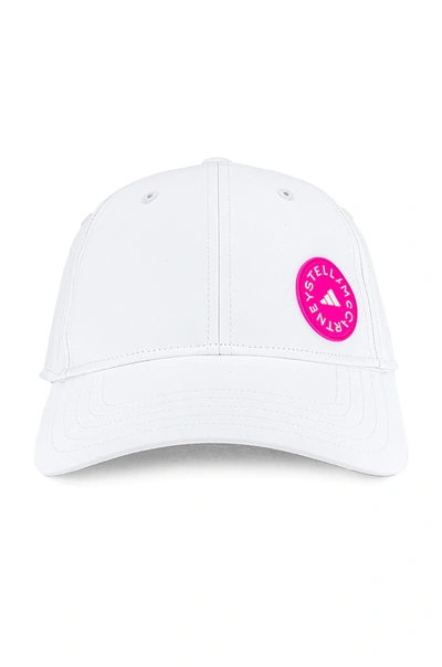 Shop Adidas By Stella Mccartney Asmc Cap In White & Pink