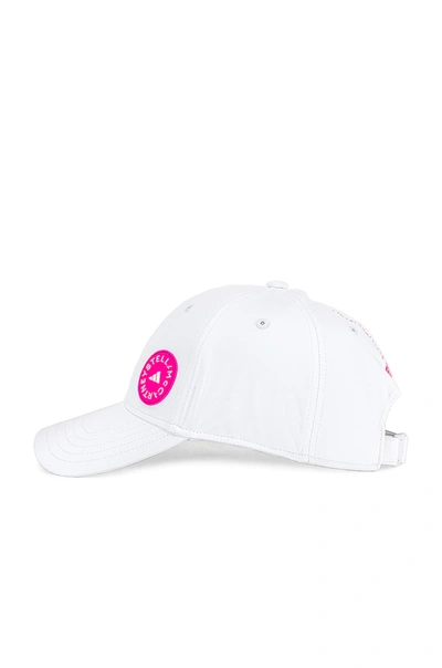 Shop Adidas By Stella Mccartney Asmc Cap In White & Pink