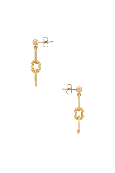 Shop Cam Oval Link Earrings In Brass