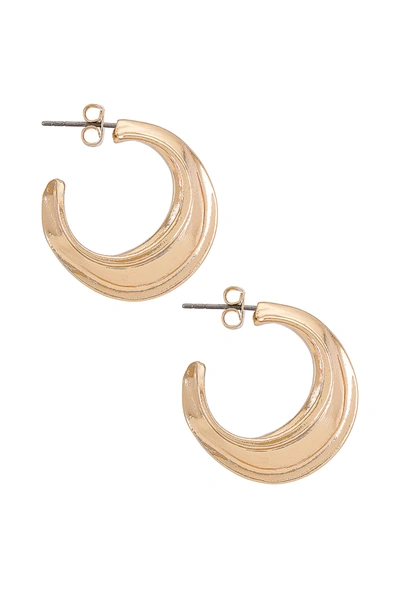 Shop Ettika Crescent Hoop Earrings In Gold