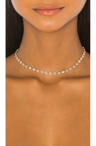 Ettika Clear Cubic Zirconia Disc And 18k Gold Plated Link Necklace In Gold