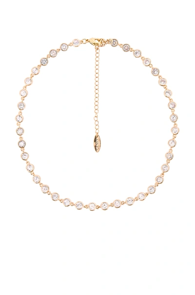 Ettika Clear Cubic Zirconia Disc And 18k Gold Plated Link Necklace In Gold