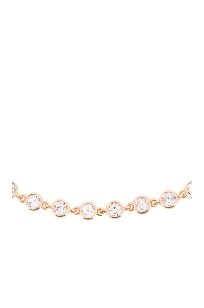 Ettika Clear Cubic Zirconia Disc And 18k Gold Plated Link Necklace In Gold