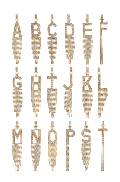 Shop Retroféte Alphabet Earrings In Metallic Gold