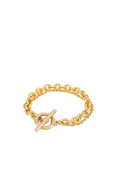 Shop Cam Braided Link Bracelet In Gold