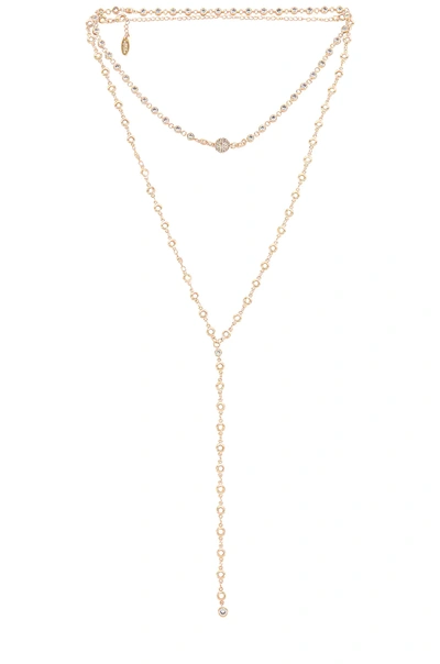 Shop Ettika Layered Lariat Necklace In Gold