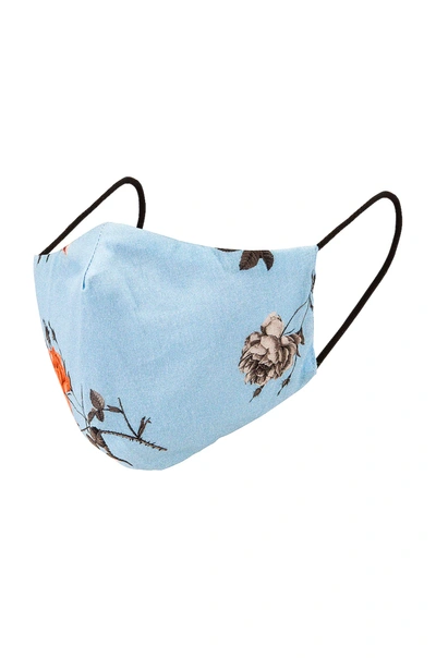 Shop Lovers & Friends Face Mask In Blue Floral