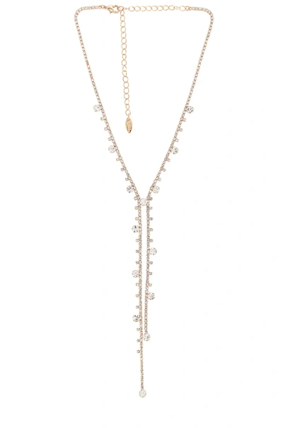 Shop Ettika Crystal Lariat Necklace In Gold