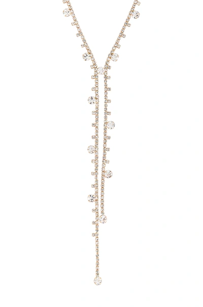 Shop Ettika Crystal Lariat Necklace In Gold