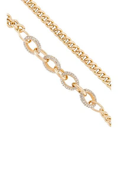 Shop Ettika Crystal Stud Chain Belt In Gold