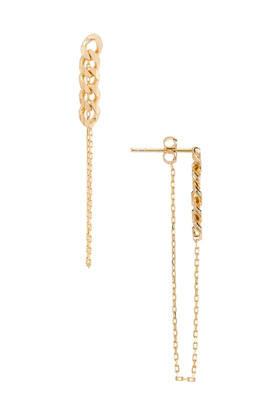 Shop Natalie B Jewelry Lennox Chain Earring In Gold