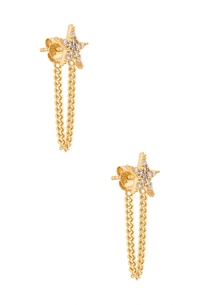 Shop Natalie B Jewelry Estrella Huggy Hoop Earring In Gold