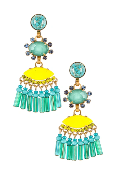 Shop Elizabeth Cole Simon Earrings In Sunny Turquoise