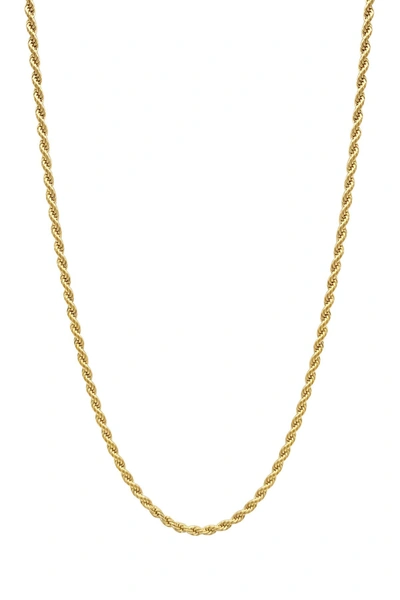 Shop Adornia Water Resistant Rope Chain Necklace In Yellow