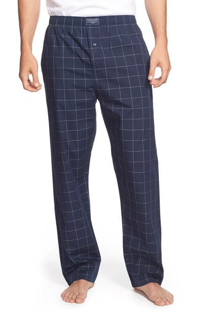 Shop Polo Ralph Lauren Cotton Pajama Pants In Cruise Navy