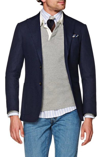 Shop Suitsupply Havana Slim Fit Solid Wool & Cashmere Sport Coat In Navy