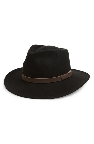 Barbour Black Crushable Bushman Hat In Black