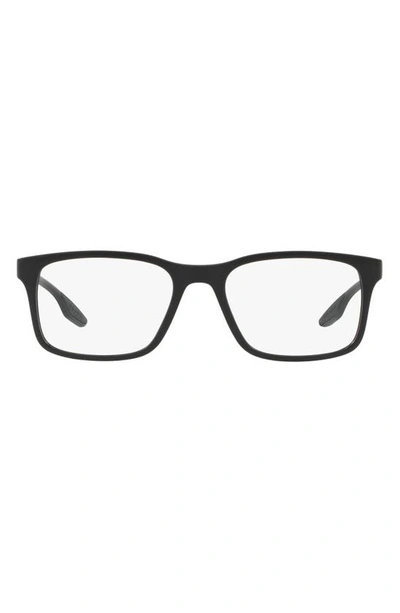 Shop Prada 54mm Pillow Optical Glasses In Matte Black