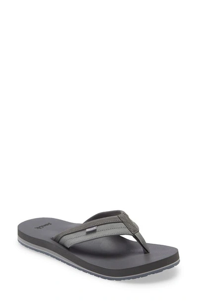 Shop Sanuk Ziggy Water Friendly Flip Flop In Grey