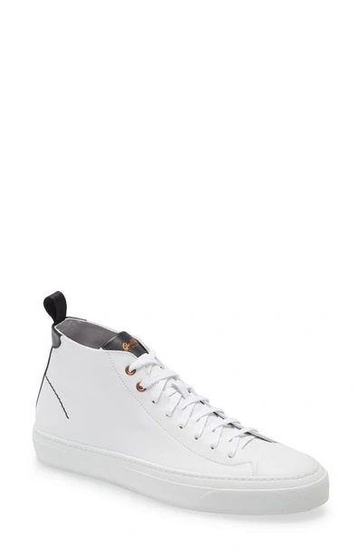 Shop Good Man Brand Legacy High Top Sneaker In White / Black Calf Suede