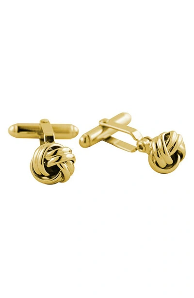 Shop David Donahue Knot Cuff Links In Gold