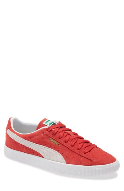 Shop Puma Suede Vtg Sneaker In High Risk Red/  White