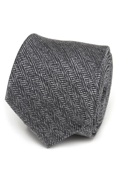 Shop Cufflinks, Inc Herringbone Silk Tie In Gray