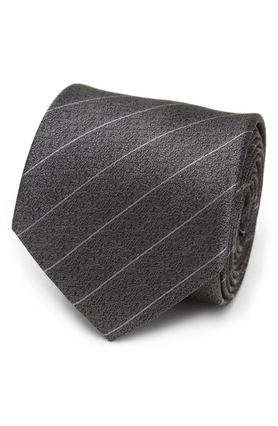 Shop Cufflinks, Inc Stripe Silk Tie In Gray