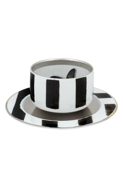 Shop Christian Lacroix Sol Y Sombra Teacup & Saucer In White