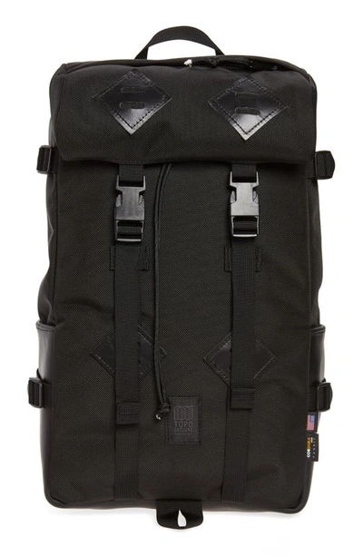 Shop Topo Designs 'klettersack' Backpack In Ballistic Black/ Black