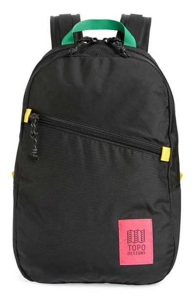 Shop Topo Designs Water Repellent Light Backpack In Black/black