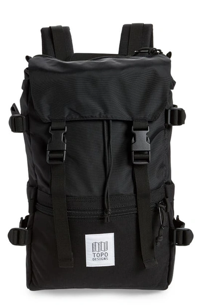 Shop Topo Designs Classic Rover Backpack In Black/black