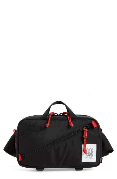 Shop Topo Designs Quick Pack Belt Bag In Black/black
