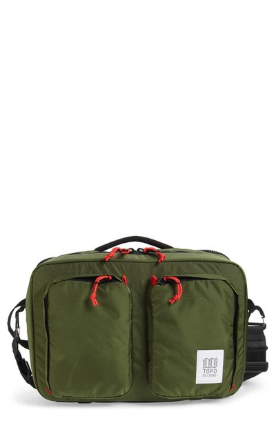 Shop Topo Designs Global Convertible Briefcase In Olive